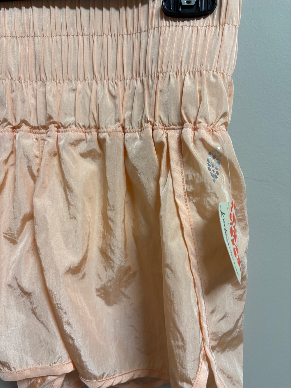 FP Movement by Free People Peach Scallop-Hem Athletic Shorts - Picture 5 of 6